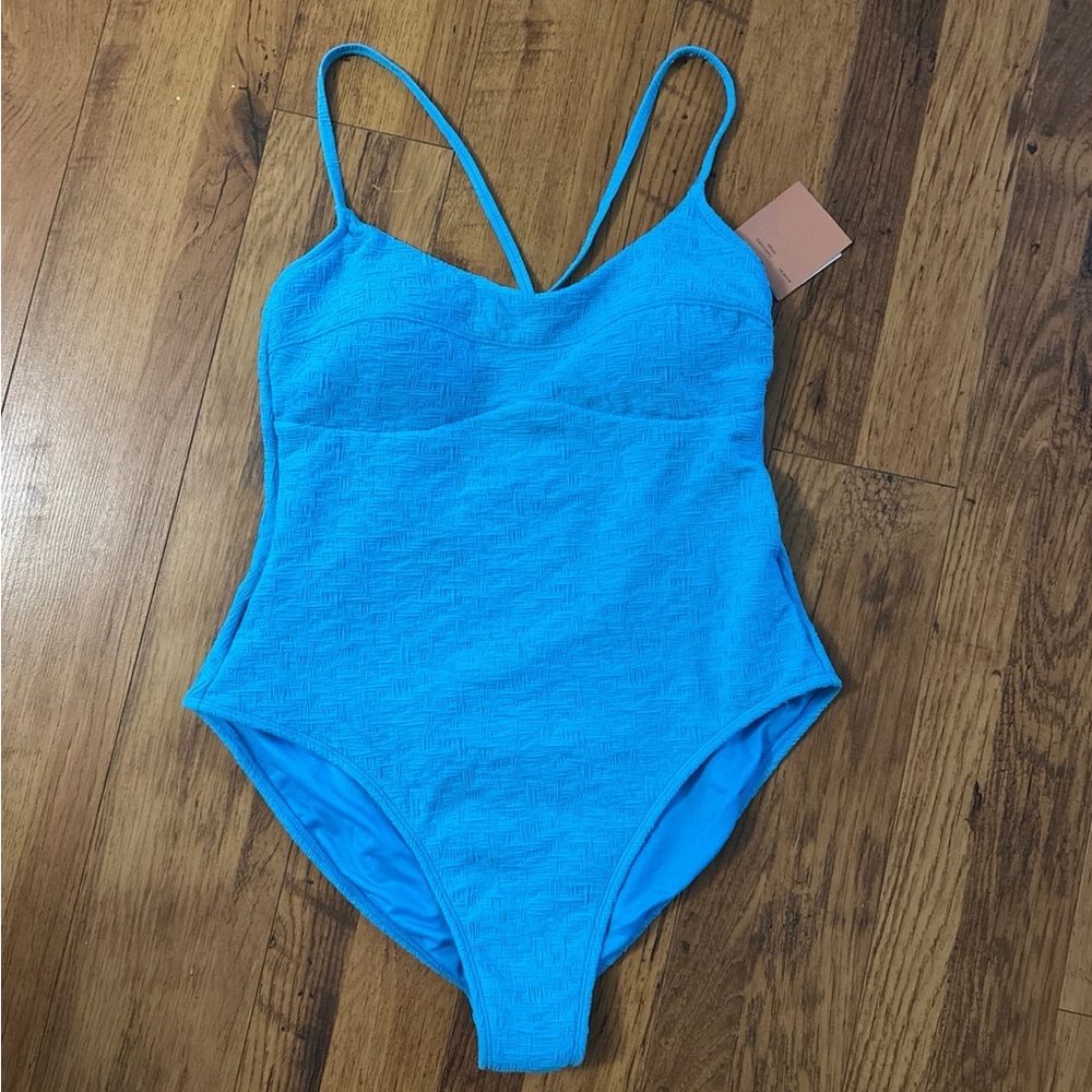 Shade & Shore Blue Women Swim One Piece
